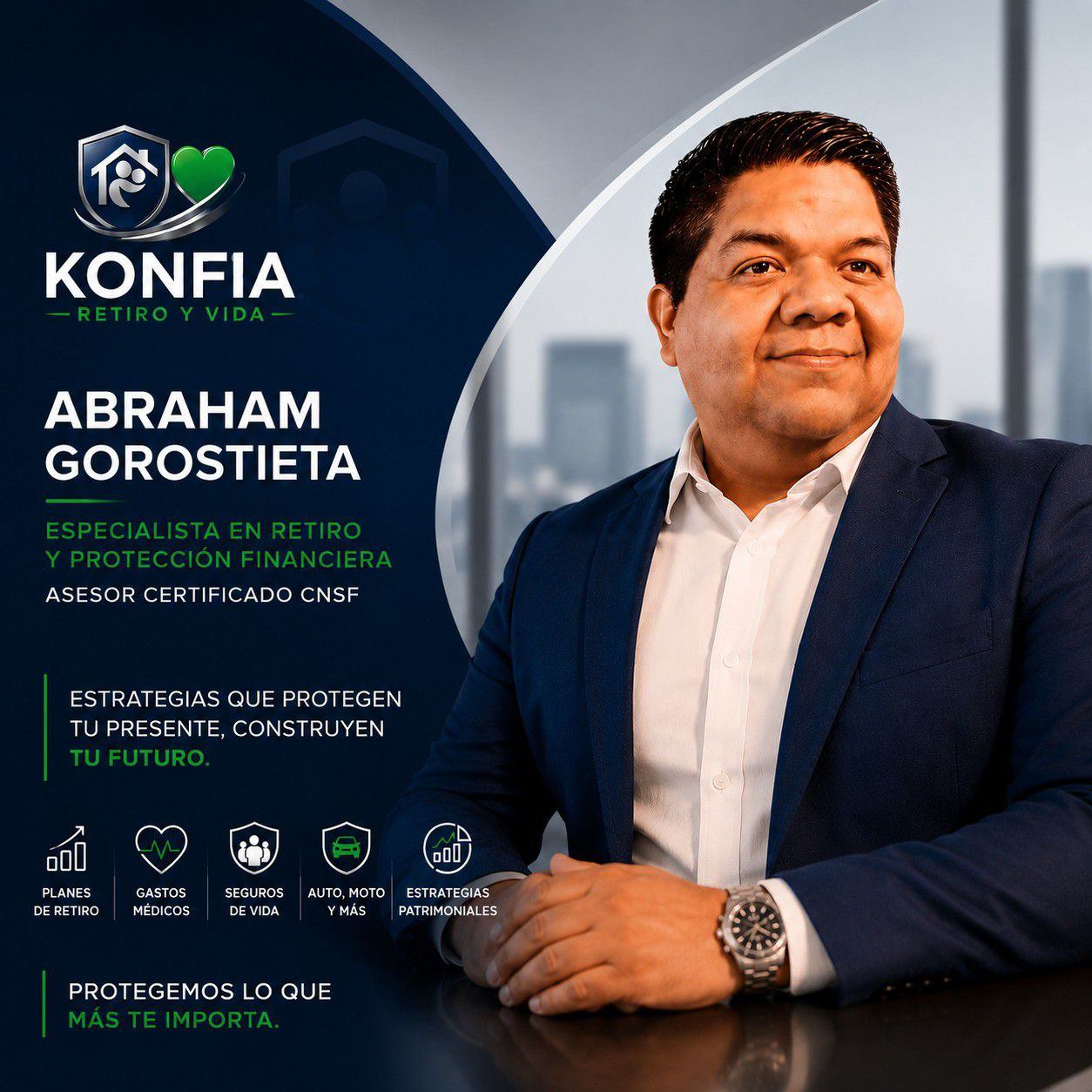 Abraham Gorostieta, especialista en retiro y protección financiera